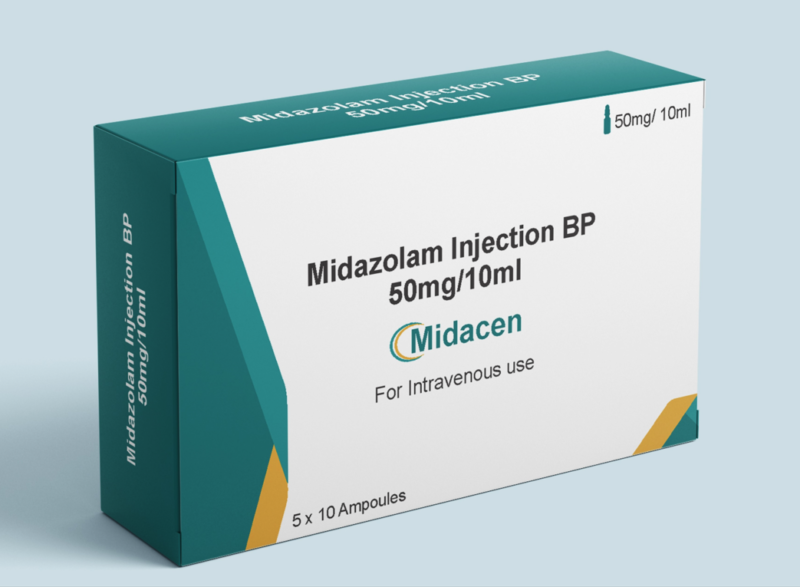 Midazolam 50mg oer 10ml Injection