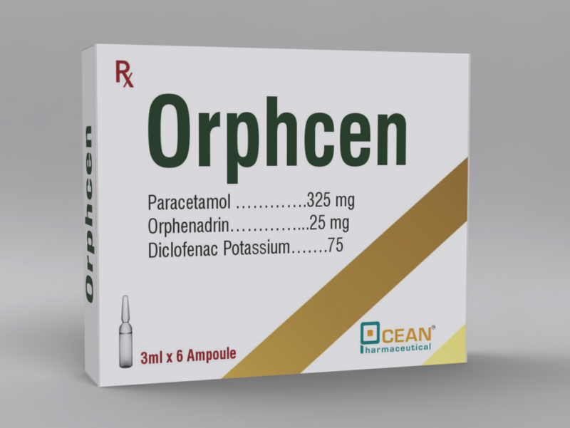 Paracetamol+Orphenadrin+Diclofenac Potassium Injection