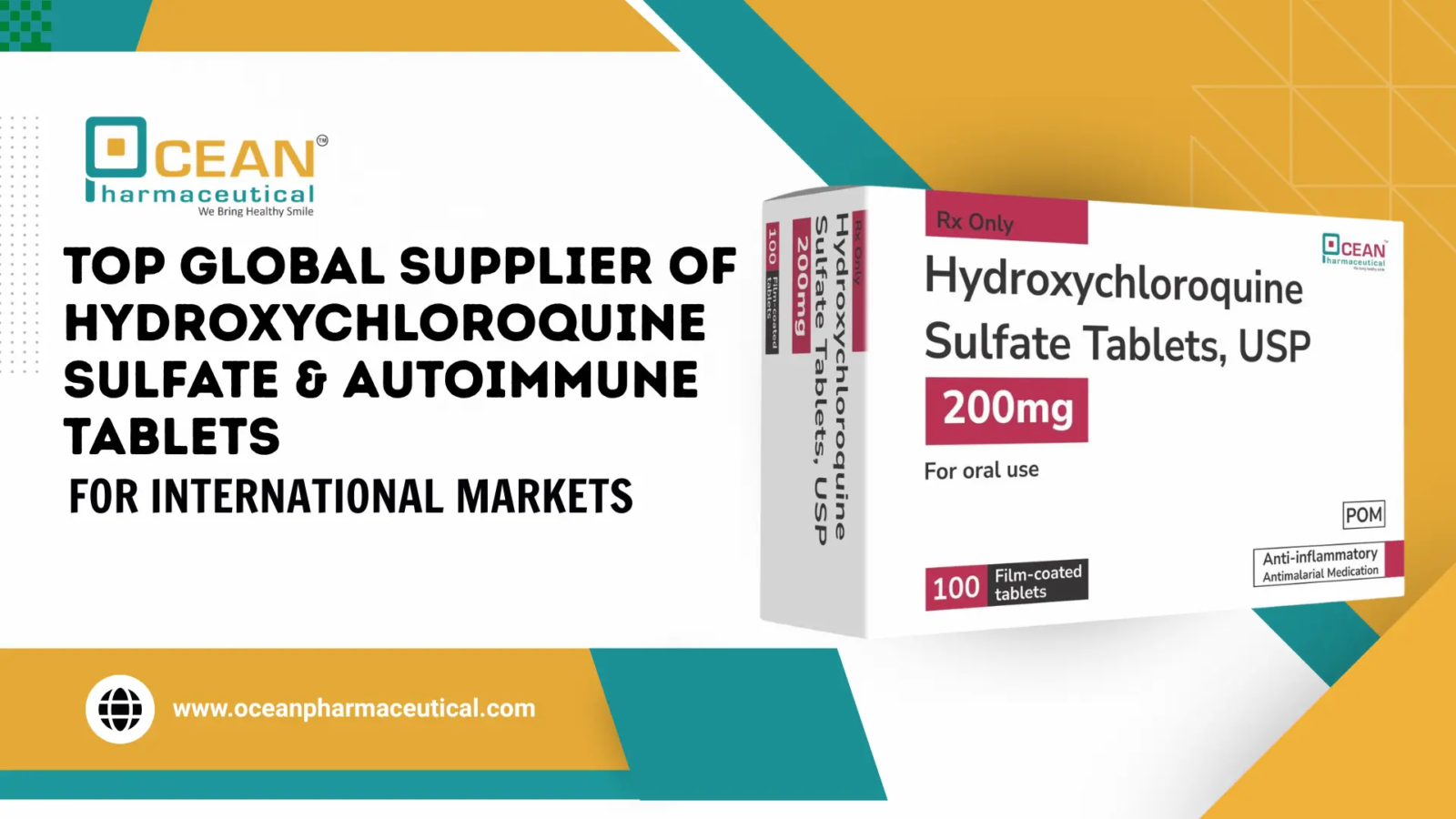 Top Global Supplier of Hydroxychloroquine Sulfate 200mg | Ocean Pharmaceutical